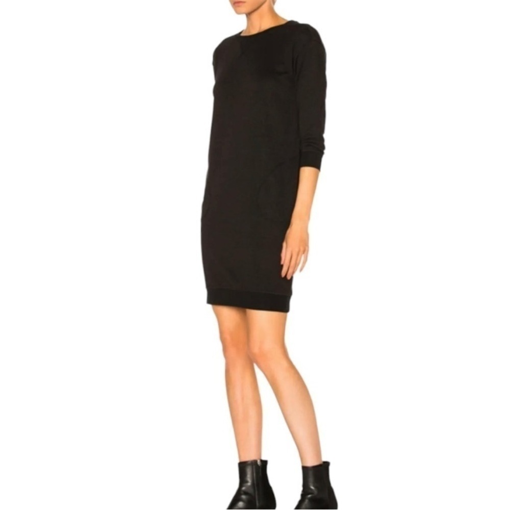 ATM Anthony Thomas Melillo 3/4 Sleeve Black Sweatshirt Dress Size M